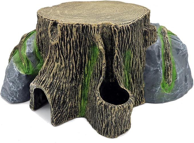 JIHAQUA Extra X Large Resin Reptile Tank Hideouts Cave Habitat Decor for Leopard Gecko Tank Accessories