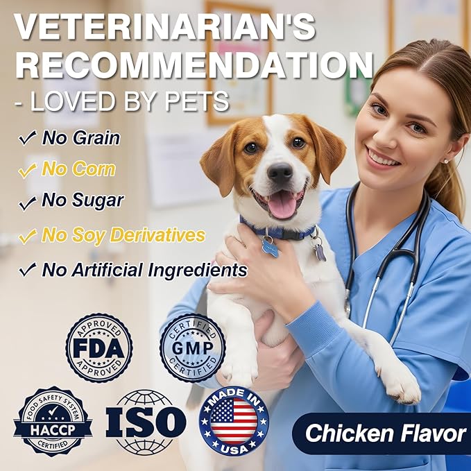 Hip and Joint Supplement for Dogs Dog Probiotics Glucosamine Chondroitin MSM Chew for Dog Arthritis Pain Relief Extend Joint Care, Probiotic for Digestive/Gut Health for Large/Small/Senior Breed Dogs