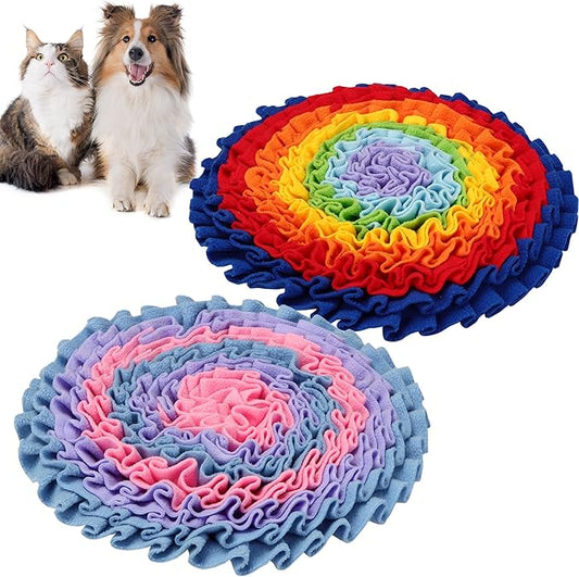 2 Pcs Snuffle Mat for Dogs, Pet Slow Feeding Interactive Toys for Smell Training, Foraging Skills, Suitable for Puppy or Cat