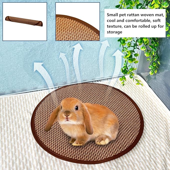 Hamiledyi 3PCS Rabbit Bed Mat 15.7x14 Inch Bunny Bed Soft Snuggle Pad Pillow Machine Washable Joint Support Guinea Pig Squirrel Hedgehog Ferret Kitten (Gray)