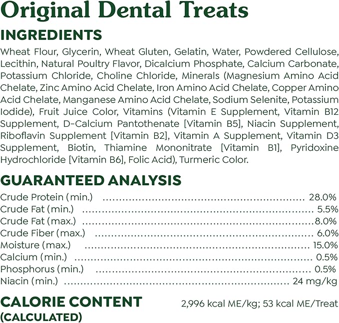 Greenies Original Teenie Dental Dog Treats, 36 oz. Pack (130 Treats)