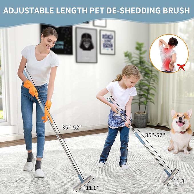 Pet Hair Remover, Dog Cat Hair Remover, Portable Carpet Scraper, Fuzz Rollers Hairball Shaver Brush for Carpets, Car Mat, Couch, Pet Bed, Furniture