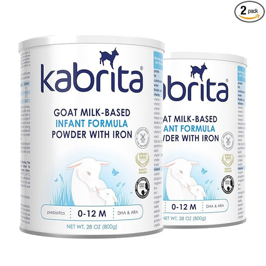 Kabrita Goat Milk-Based Infant Formula – 28oz – Pack of 2 – Natural, Gentle Baby Formula – European, Non-GMO – Ages 0-12 Months