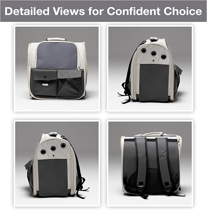 CMP – Cat Backpack Carrier – Airline Approved Dog Carrier for Small Dogs, Cats & Pets – Ventilated Backpack Pet Carrier for Travel, Hiking, Vet Trips – Soft Sided Puppy Carrier Bag with Padded Straps