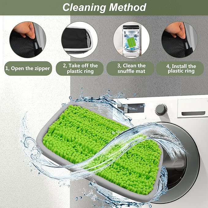 Bakumon Snuffle Mat for Dogs 21x16Inch Interactive Sniff Mats for Large Medium Small Breed Dog Pet,Snuffle Bowl Mat Nosework Training Foraging Pad Feed Game Stress Relief (Green)