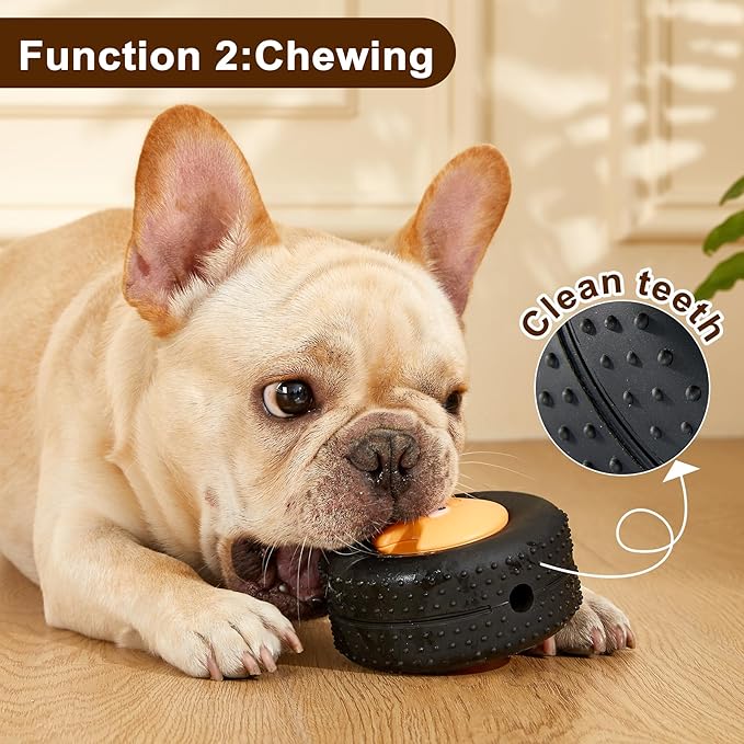 Treat Dispensing Dog Toys - Interactive Cognitive Dog Treat Toy, Rubber Chew Toy for Puppies & Small Dogs, Interactive Mental Stimulation, Enrichment Toys for Relieving Anxiety and Release Energy