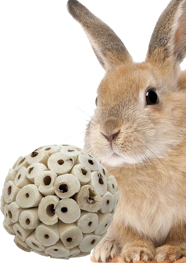 Bonka Bird Toys 1214 Pk3 All-Natural Sola Atta Balls, 3-Pack, 2" Diameter, Soft and Lightweight Chew and Foot Toys for Birds, Small Pets, and DIY Crafts, Safe for Parrots, Parakeets, and Cockatiels