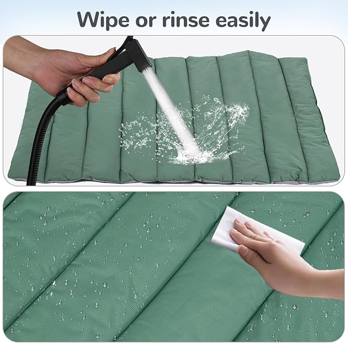 Heeyoo Outdoor Dog Bed, Waterproof Camping Dog Bed Mat, Machine Washable and Portable Travel Pet Pad Mat, Foldable Pet Beds for Small, Medium, and Large Dogs
