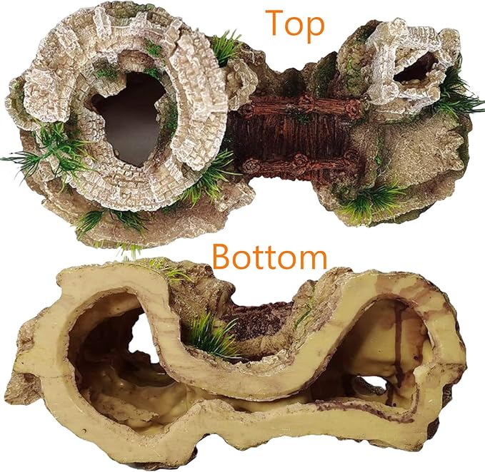 Hamiledyi Aquarium Antique Roman Column Castle Stone Cave Decorations, Fish Tank Artificial Resin Ruins European Ornaments, Large Landscaping for Betta Hide Play