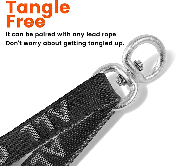 HOWGO Double Dog Leash, No Tangle 360° Swivel, Adjustable Two Padded Handles, Double Clip Dog Leash Coupler Splitter for Large and Medium Breeds (Yellow, 4/5'' x 0.9 FT)