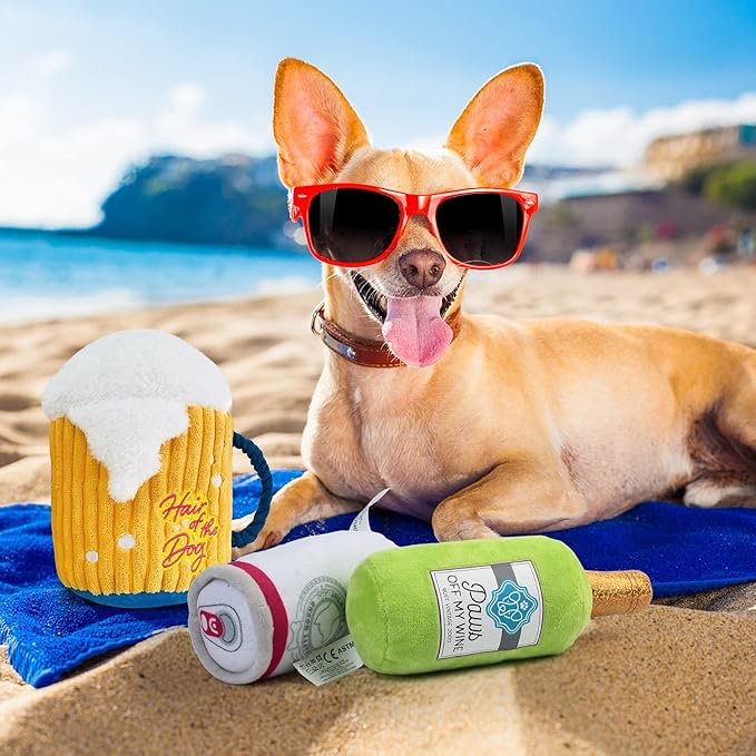 Prime Pets Dog Toys for Large Dogs, 3 Pack, Plush Squeaky Dog Toy, Pet Toy for Small Medium Large Dogs, Stuffed Puppy Chew Toys