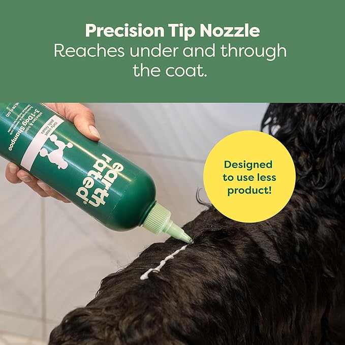 Earth Rated 3-in-1 Detangling Dog Shampoo and Conditioner, Deodorizing Oatmeal Shampoos for Dogs and Puppies, Great for Smelly Pets, White Tea and Basil Scent, 16 oz