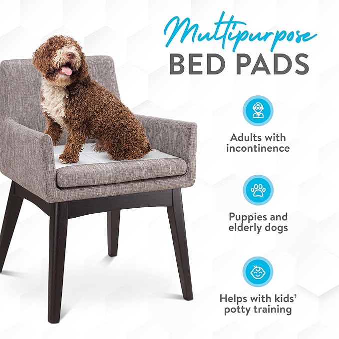 Inspire White Disposable Dog Pee Pads, 120ct Disposable Puppy Training Pads | Puppy Pads for Dogs (24" x 17")