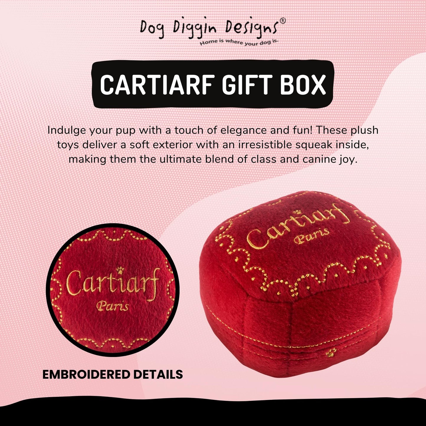 Dog Diggin Designs Priceless Capsule Gift Collection | Unique Squeaky Parody Plush Dog Toys – Thinking Outside The Box