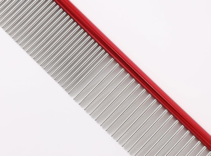 Dog Rake for Undercoat & Stainless Steel Shedding Comb for Long Hair Dogs and Cats 2 Pack Pet Grooming Kit of Deshedding Brush and Metal Comb for Detangling Matted Fur