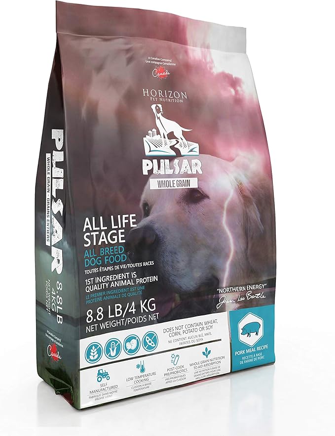 HORIZON PET NUTRITION Pulsar Whole Grain, Non GMO, Meat Dense All Life Stage Dry Dog Food 8.8 lb Bag
