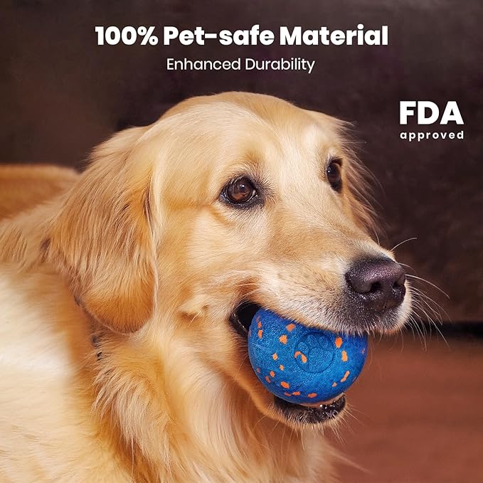 Upgraded Smart Interactive Dog Toys: 3 Interactive Modes Vibrating Ball with E-TPU Material, IPX7 Waterproof, Self-Moving/Bouncing/Rotating Ball for Medium/Large Dogs