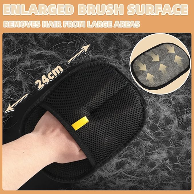 Pet Hair Remover Gloves for Cats & Dogs, Electrostatic Pet Hair Removal Gloves Brush for Pets Hair, Pet Hair Clean Up，Pet Hair Remover for Furniture