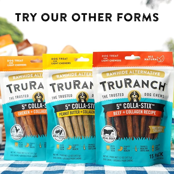 Large Pork Skin Rolls - Chicken-Wrapped Jerky Collagen Rolls - Collagen Chews for Dogs - Real Pork Skin - Rawhide Alternative - Easy to Digest Treat, 1 Bag, 2 Count