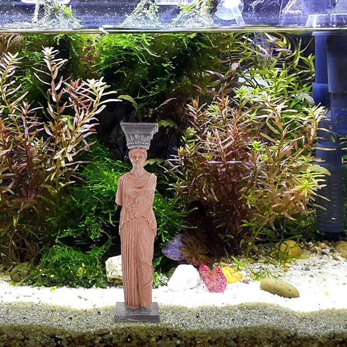 Fish Tank Decoration Aquarium Decor, 8.258" Resin Aquarium Goddess Statue,Fish Tank Decor, Aquarium Landscape Decoration Resin Goddess Statue Suitable for Fish Tanks Swimming Pool