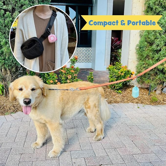 Sweet Paws Portable Dog Paw Towel, Lightweight & Super Absorbent Microfiber, Clips onto Leash, Quick Drying Towel for Dogs Paws with Silicone Case, Dry Dog’s Paws on The Go - Small - Newport Navy