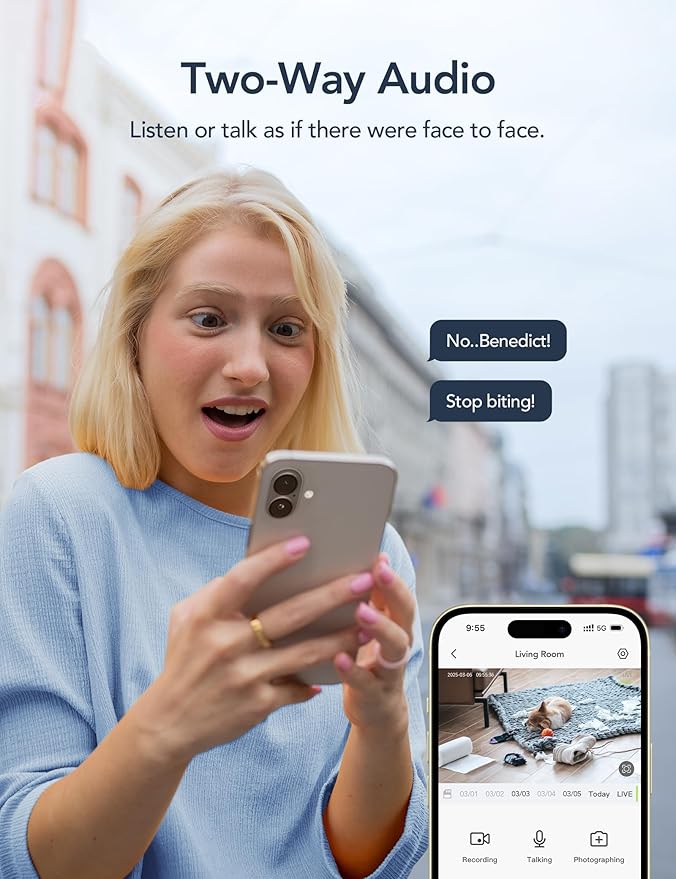 GNCC 2K Cameras for Home Security-Indoor Pan/Tilt Cameras for Baby Monitor/Pet Camera with Phone App, Night Vision, Motion Detection, 2-Way Audio, 24/7 SD Recordings, 2.4Ghz WiFi (2Pack)