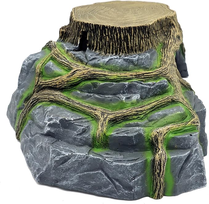 JIHAQUA Extra X Large Resin Reptile Tank Hideouts Cave Habitat Decor for Leopard Gecko Tank Accessories