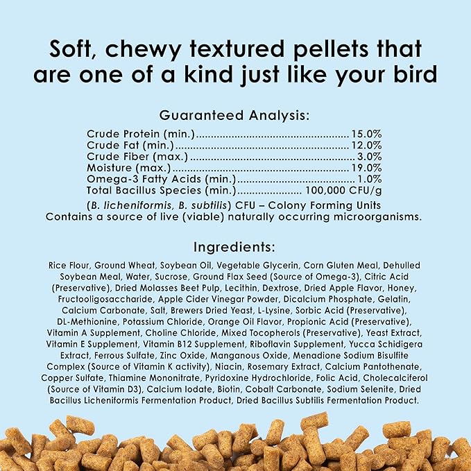 Kaytee Nutri Soft Pet Macaw & Cockatoo Bird Food, 3 Pound