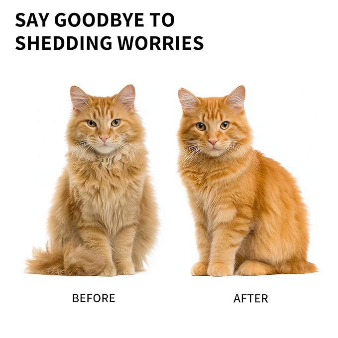 Deshedding Brush for Dogs, Cats, Horses & Rabbits – Professional Pet Grooming Comb,Removes Loose Fur & Undercoat,Gentle Stainless Steel Blade,Easy Clean Handle,Grooming cat brush (Purple)