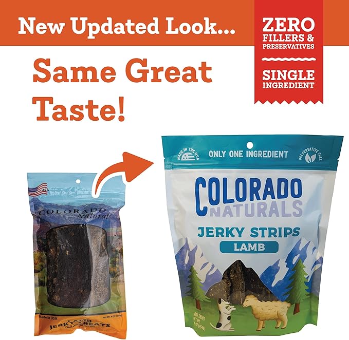 Lamb Jerky Strips Dog Treats, 16 oz – All-Natural, Made in USA, No Fillers or Preservatives – Rich in Vitamins and Minerals