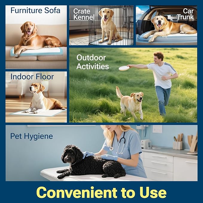 100 Count Super Absorbency Puppy Pads 22"x 22", Leakproof Quick Drying Dog Training Pee Pads, Puppy Pee Pads, Disposable Underpads Changing Pads for Baby, Puppy and Adults