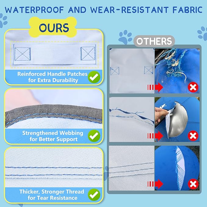 Herding Ball for Dogs and Horses - 25" Jolly Ball for Dogs, Agility Training Equipment, Herding for Australian/German Shepherd, Improved Bite-Resistant, Reinforced Sewing Dog Toys - Blue&Orange(New