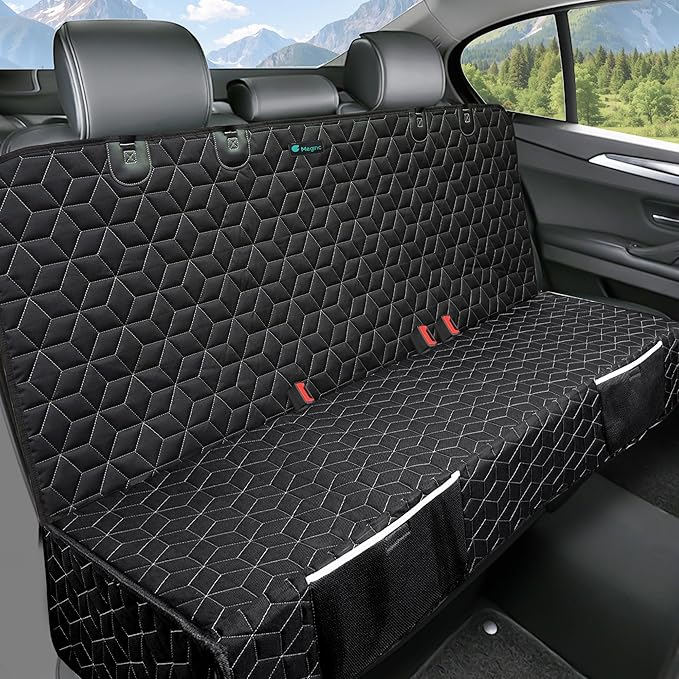 Dog Car Seat Covers for Back Seat,Waterproof Pet Bench Seat Covers for Trucks Ford f150/Ram1500/Nissan Frontier/Toyota Tacoma/GMC Canyon/Silverado Scratch Nonslip Truck Seat Cover for Dogs