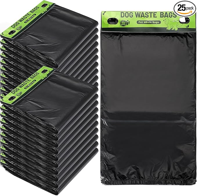 Ireer 2500 Pcs Header Bag Bulk Dog Pet Waste Bags Bulk Poop LeakProof Easy Single Pull Bags for Poop Dog Station Fit Hang Hole Dispenser Pet Waste Bag for Home Outdoor