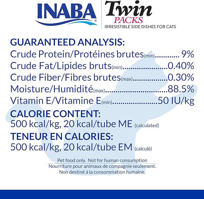 Inaba Twin Packs for Cats, Shredded Chicken & Broth Gelée Side Dish/Topper Pouch, 1.4 Ounces per Serving, 16 Servings, Tuna & Chicken with Scallop Recipe in Scallop Broth