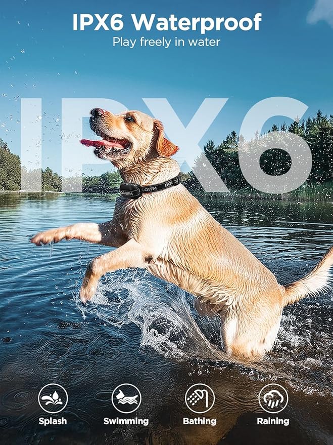 GPS Wireless Dog Fence System, Electric Fence Collar with 3 Warning Modes,Dog Fence for Outdoor Use,Range 65-3290 FT, Waterproof& Rechargeable Pet Containment System for Most Dogs