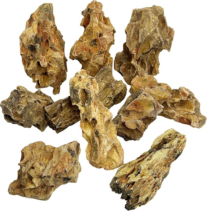 Hamiledyi 10 PCS Natural Aquarium Rocks 2" to 5" Dragon Stone Aquarium Decor Rocks Aquascape Rocks Landscaping Model for Fish Tank Terrariums Vivariums