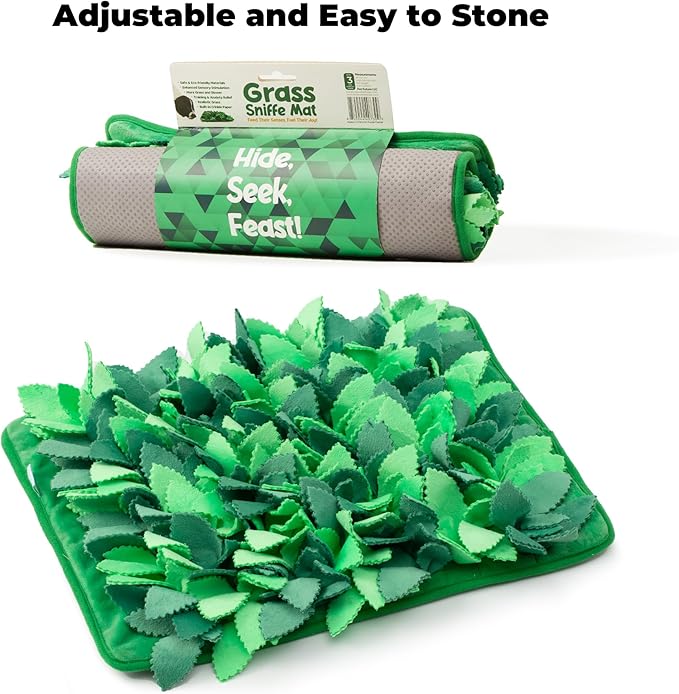 Snuffle Mat for Dogs & Cats, Interactive Toys for Busy Pets, Enrichment Toys to Slow Eating, Machine Washable Dog Feeding Mat