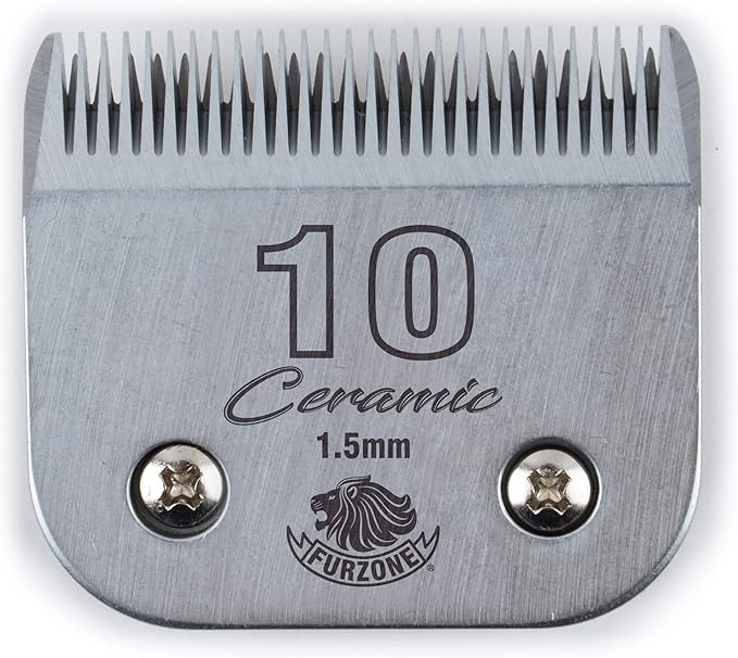 Detachable Ceramic Blade - Size 10 Blade 1/16", Made of High-Tech Ceramic Materials, Compatible with Most Andis, Oster, Wahl A5 Clippers