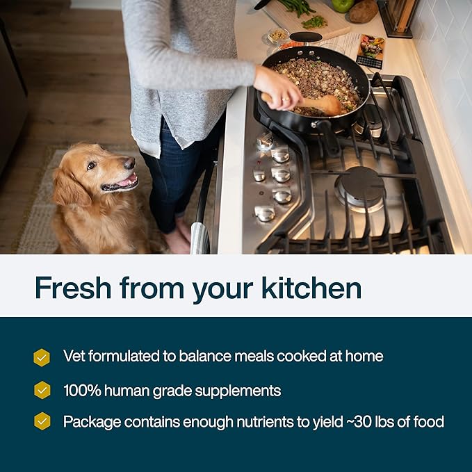 JustFoodForDogs DIY Nutrient Blend for Homemade Dog Food, Fish & Sweet Potato Recipe, 5.92oz