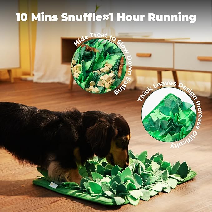 Snuffle Mat for Dogs & Cats, Interactive Toys for Busy Pets, Enrichment Toys to Slow Eating, Machine Washable Dog Feeding Mat