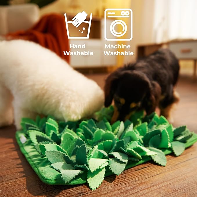 Snuffle Mat for Dogs & Cats, Interactive Toys for Busy Pets, Enrichment Toys to Slow Eating, Machine Washable Dog Feeding Mat