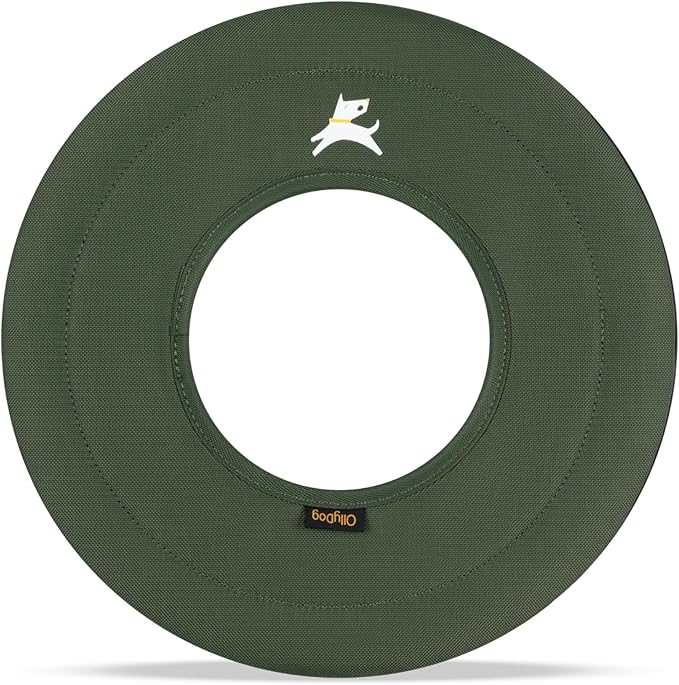 OllyDog Super Flyer | Durable Dog Frisbee | Soft & Lightweight Flying Disc | Gentle on Teeth & Gums | Water-Resistant Outdoor Toy (Winter Moss)