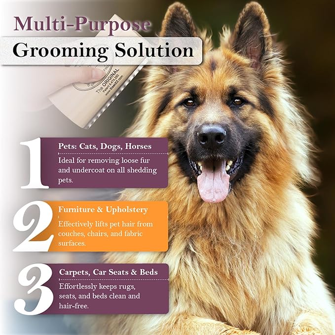 SleekEZ Dog Brush for Shedding & Dog Grooming Supplies | Pet Hair Removal Tool | Great For All Fur Types | For Short, Medium, & Long Hair Pets | Reduces Shedding by 95% | Made in USA | 1 pack | 5 inch