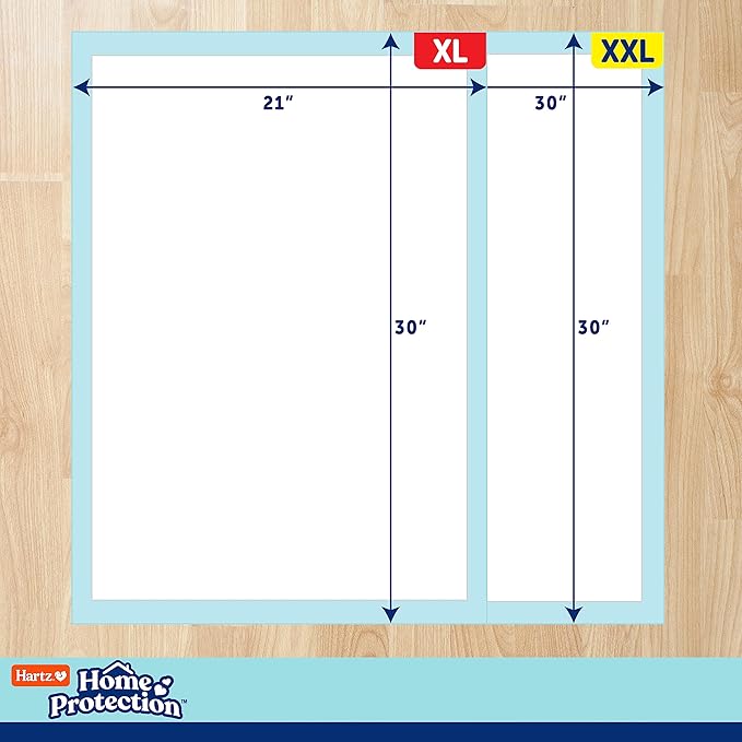 Hartz Home Protection Mountain Fresh Scented USA Made Dog Pads, XL 60 Count, Super Absorbent & Won't Leak, Odor Eliminating