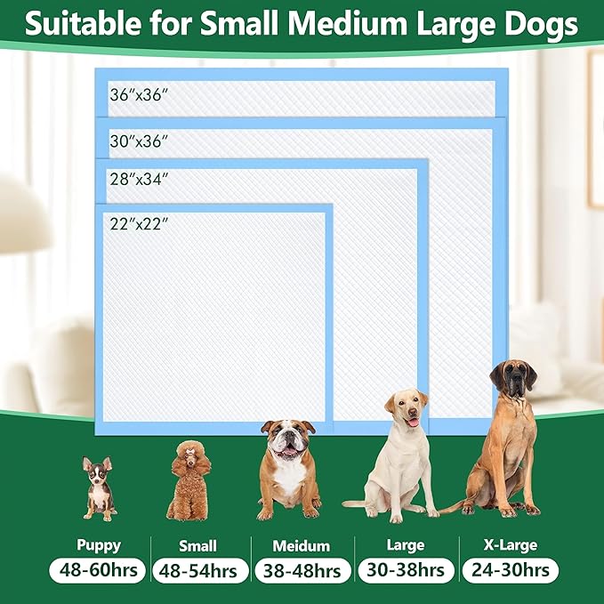 Gimars Thicker Heavy Absorbency Pet Training Puppy Pads 28"x34"- Extra Large Disposable Polymer Quick Dry No Leaking Pee Pads for Dogs, Cats, Rabbits and Other House Training Pets, 30 Count