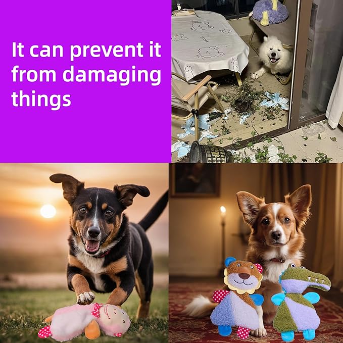 Big 5 Pack Dog Squeaky Toy for Keep Them Busy,Multipack Stuffed Crinkle Puppy Dog Toys Bundle,Chewing Dog Toys for Teething,Suitable for Small,Medium,and Large Dogs Breed