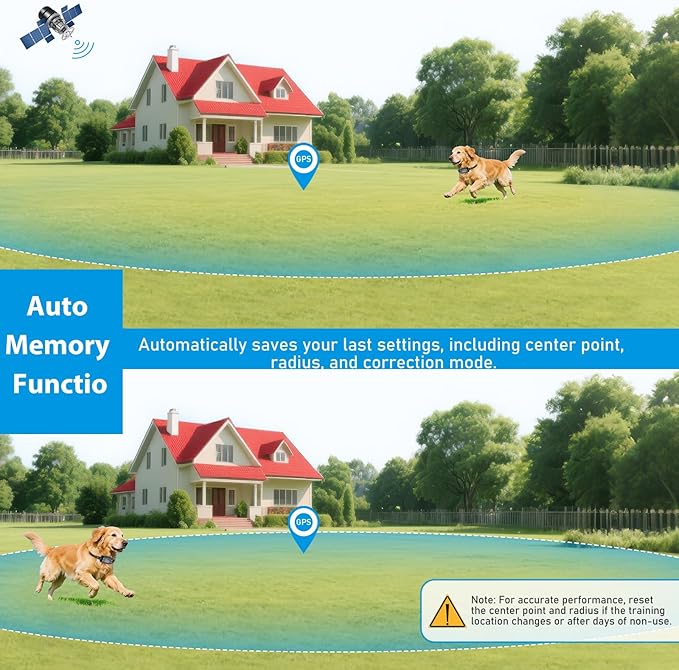 GPS Wireless Dog Fence, Electric Fence for Dogs, Pet Containment System with 3 Warning Modes, 33-1000 Yards Range, Boundary Collar for Pets Over 20 Lbs/ IPX7 Waterproof