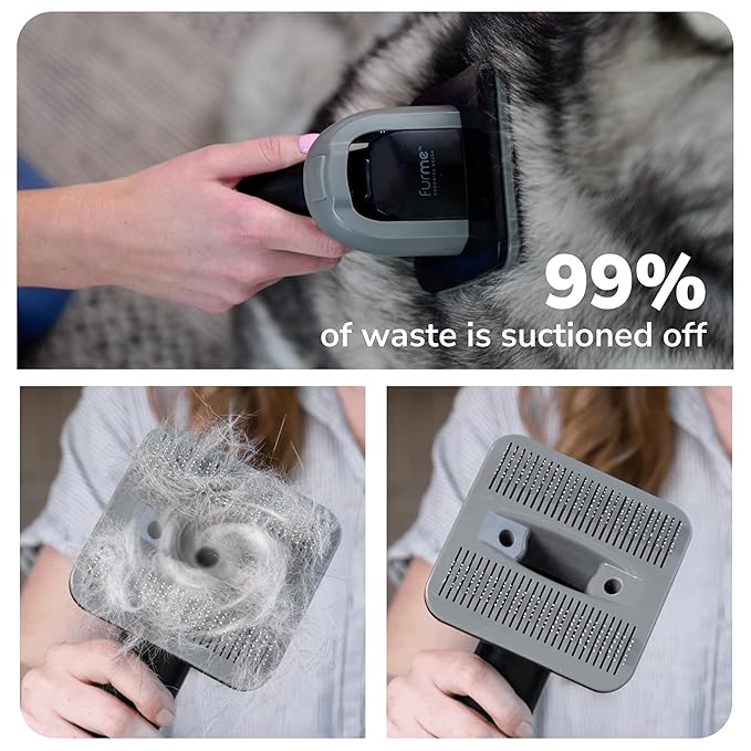 Original Pet Grooming Vacuum Kit - Cat & Dog Grooming Kit for Easy Pet Care at Home, Quiet & Safe Dog Hair Remover Machine with Brush, Clipper, Shedding & Cleaner Tools & 1L Canister