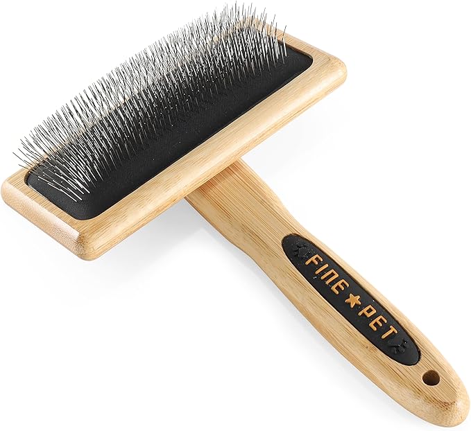 Dog Slicker Brush for Shedding Medium or Long Haired Pets Grooming Brush for Large Dogs to Remove Loose Hair Tangles and Knots L